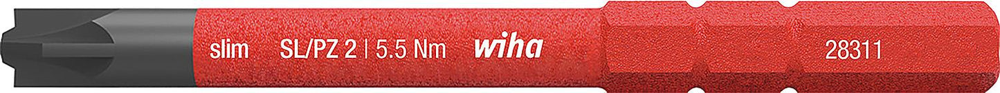 VDE-PlusMinus Pozidriv/Schlitz slimBit wiha 283114 electric Vario, SL/PZ1 x 75 mm