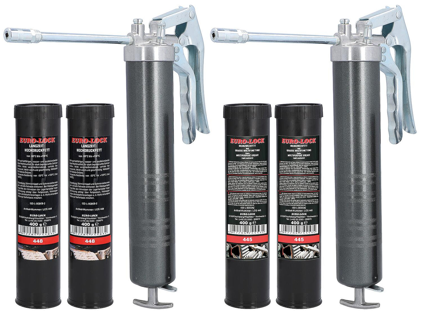 One-hand grease gun set, 6 pieces