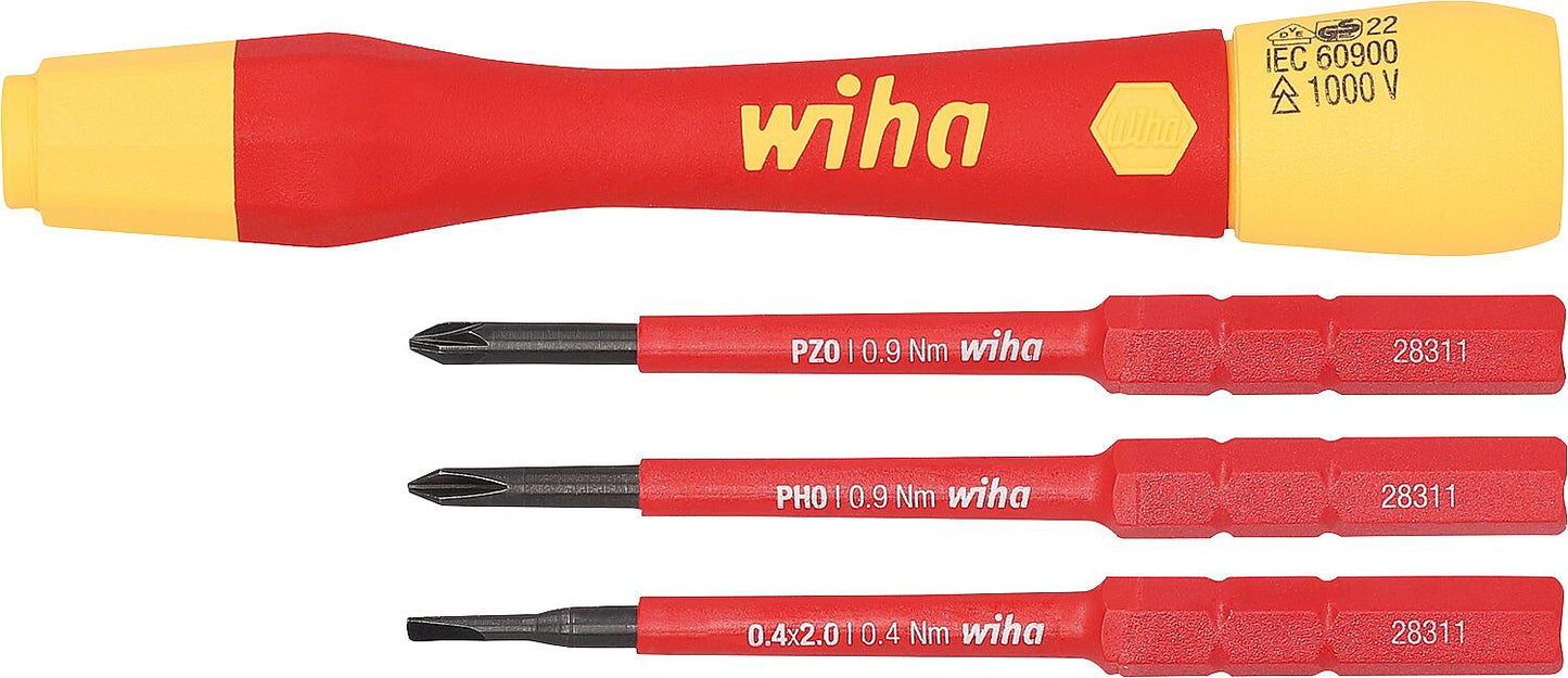 VDE-Feinschraubendreher-Set Wiha® slimVario® 4-teilig