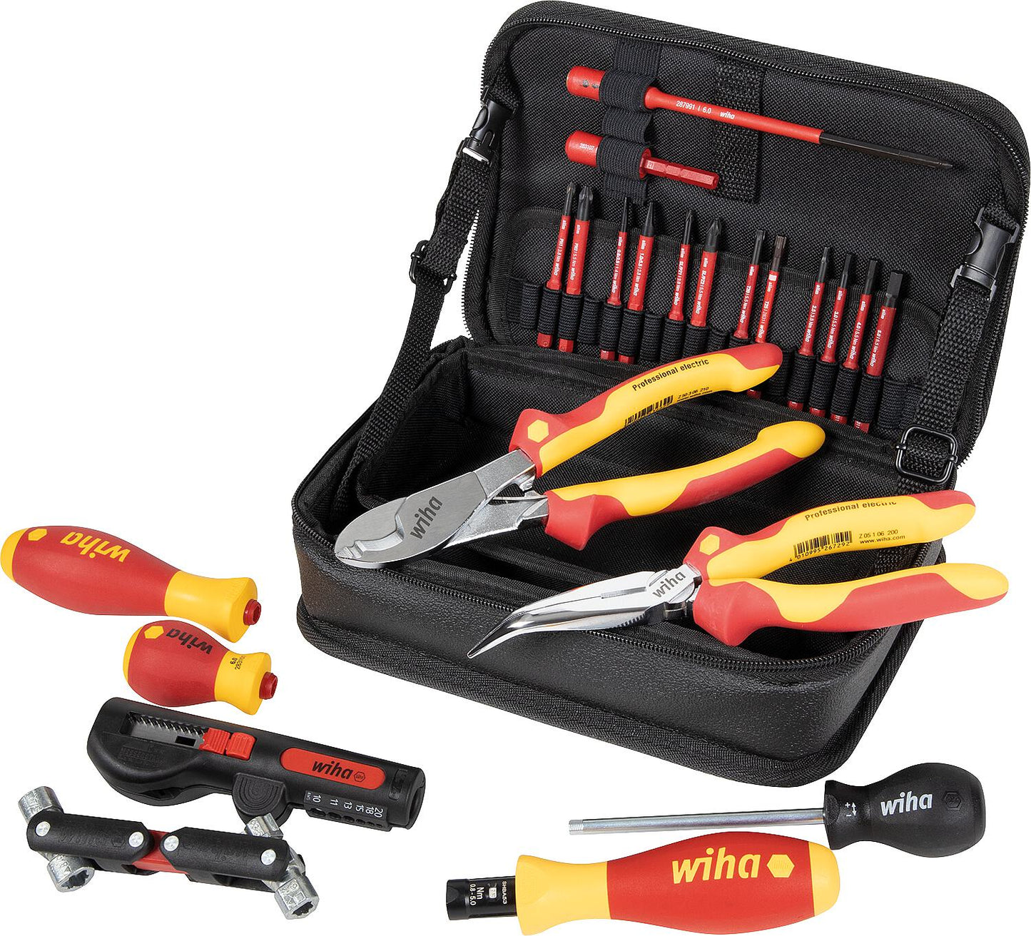 Werkzeug-Set Wiha® für Elektroinstallation, 23-teilig, inkl. Multifunktionstasche