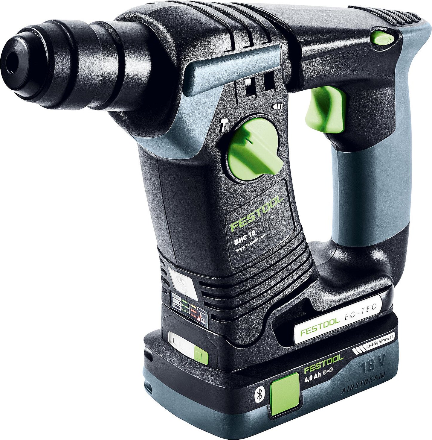 Festool 18 V BHC 18 HPC 4.0 I-Plus cordless rotary hammer with 2x 4.0 Ah batteries and charger