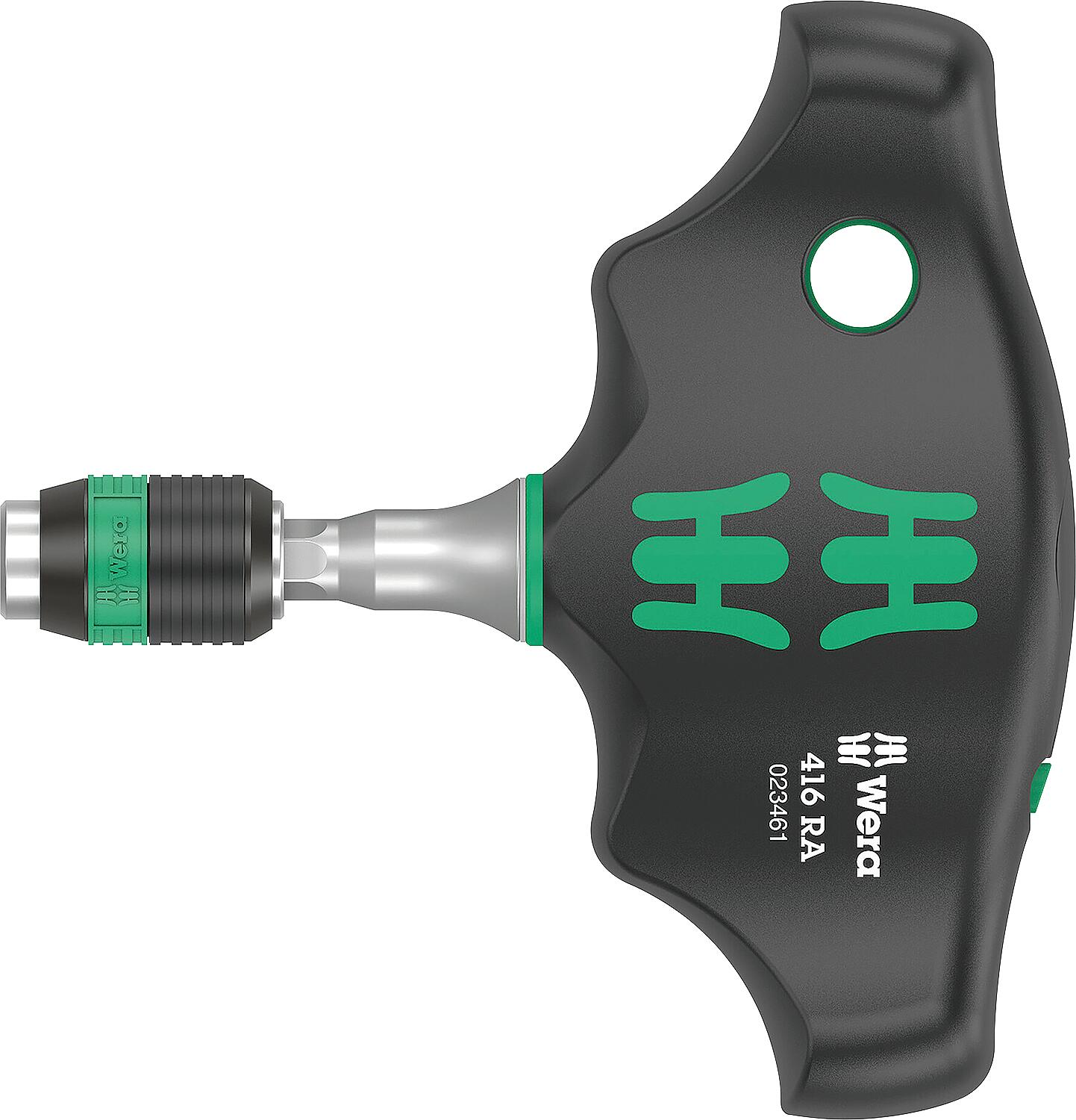 WERA 416 RA cross-handle bit holder with Rapidaptor quick-change chuck and ratchet function