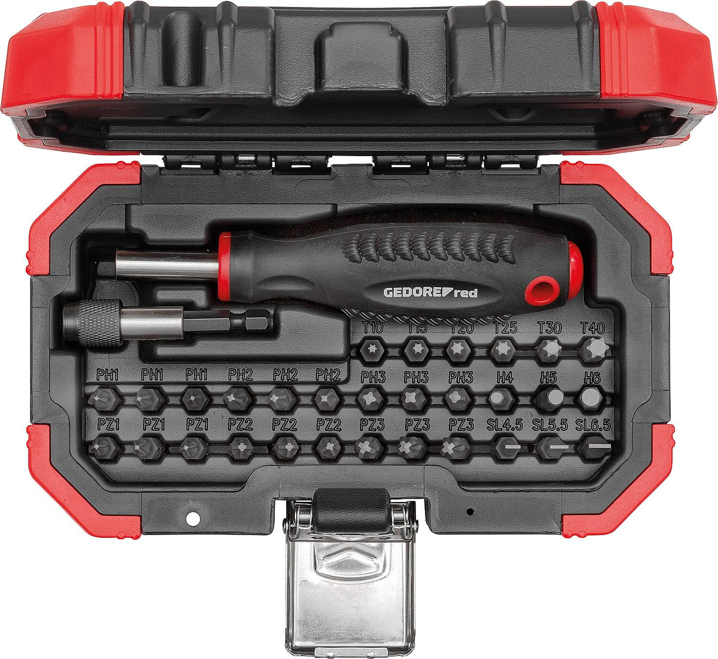 GEDORE red 32-piece bit set 1/4" R33003032, with transport case