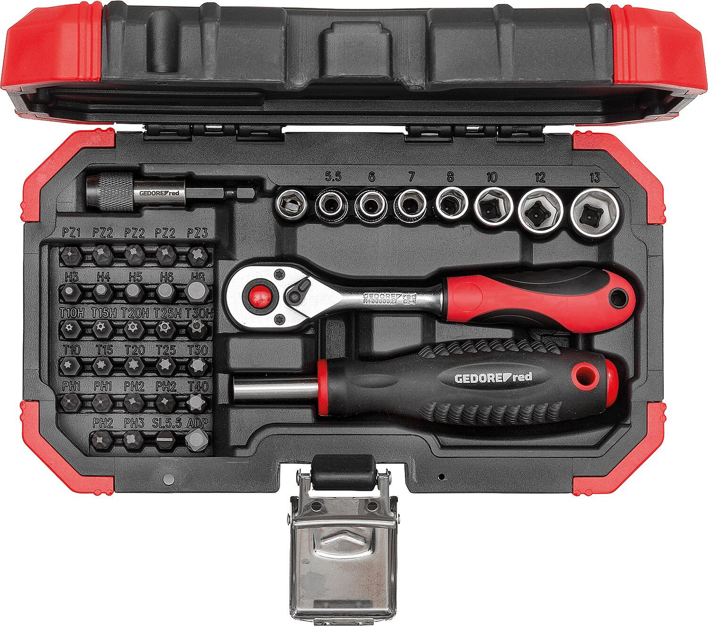 GEDORE red 40-piece bit set 1/4" R33003040, with transport case