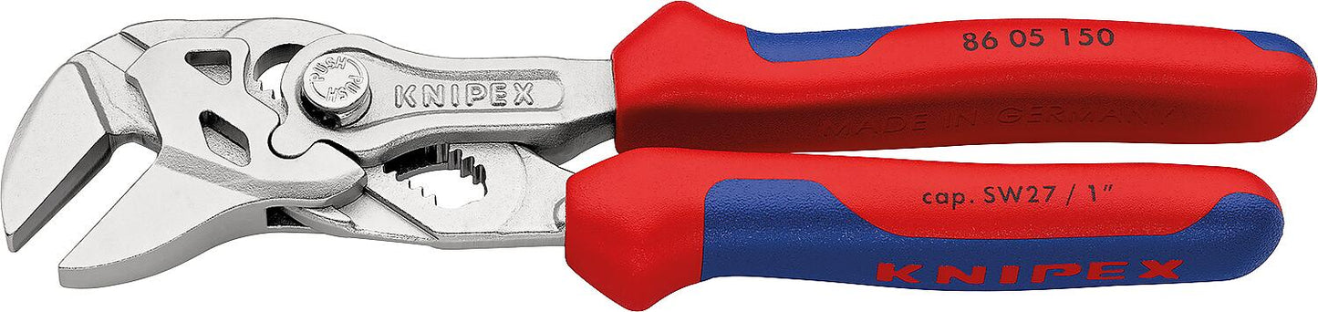 Pince-clé nickelée à mâchoires étroites L=180 mm