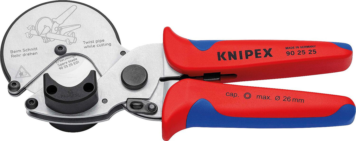 Coupe-tubes KNIPEX jusqu'à Ø 26 mm pour tubes composites et plastiques