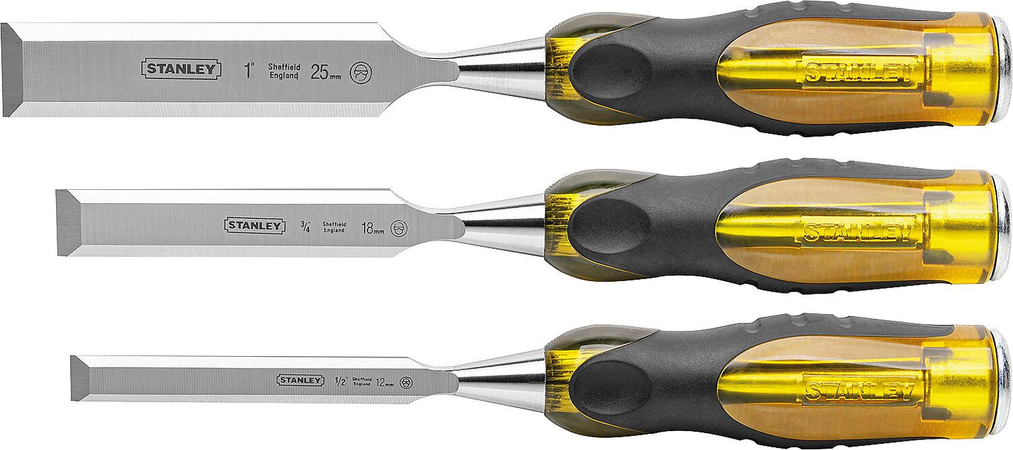 Stechbeitel-Set Stanley® FatMax® 3-teilig, Klingenbreite (mm): 12/18/25