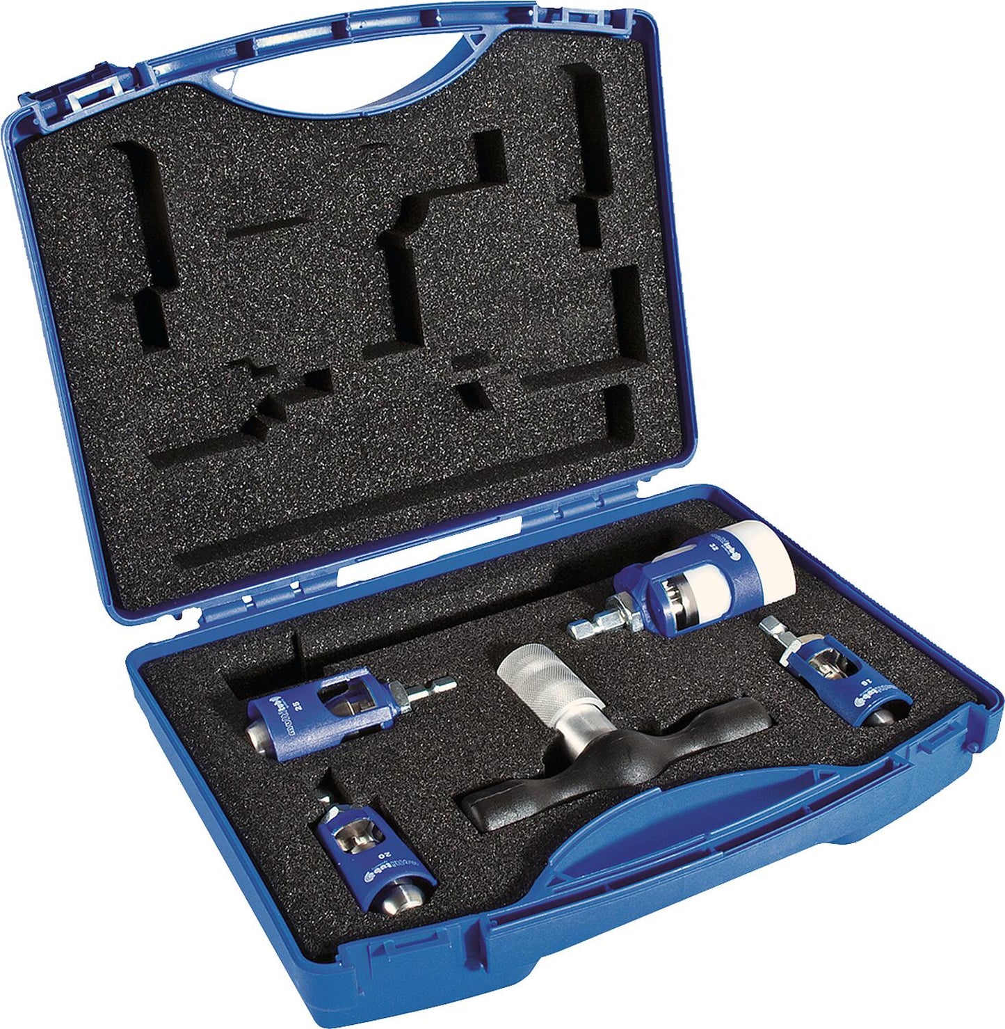 MULTITUBO deburring set in a case, Ø16/Ø20/Ø25/Ø32mm