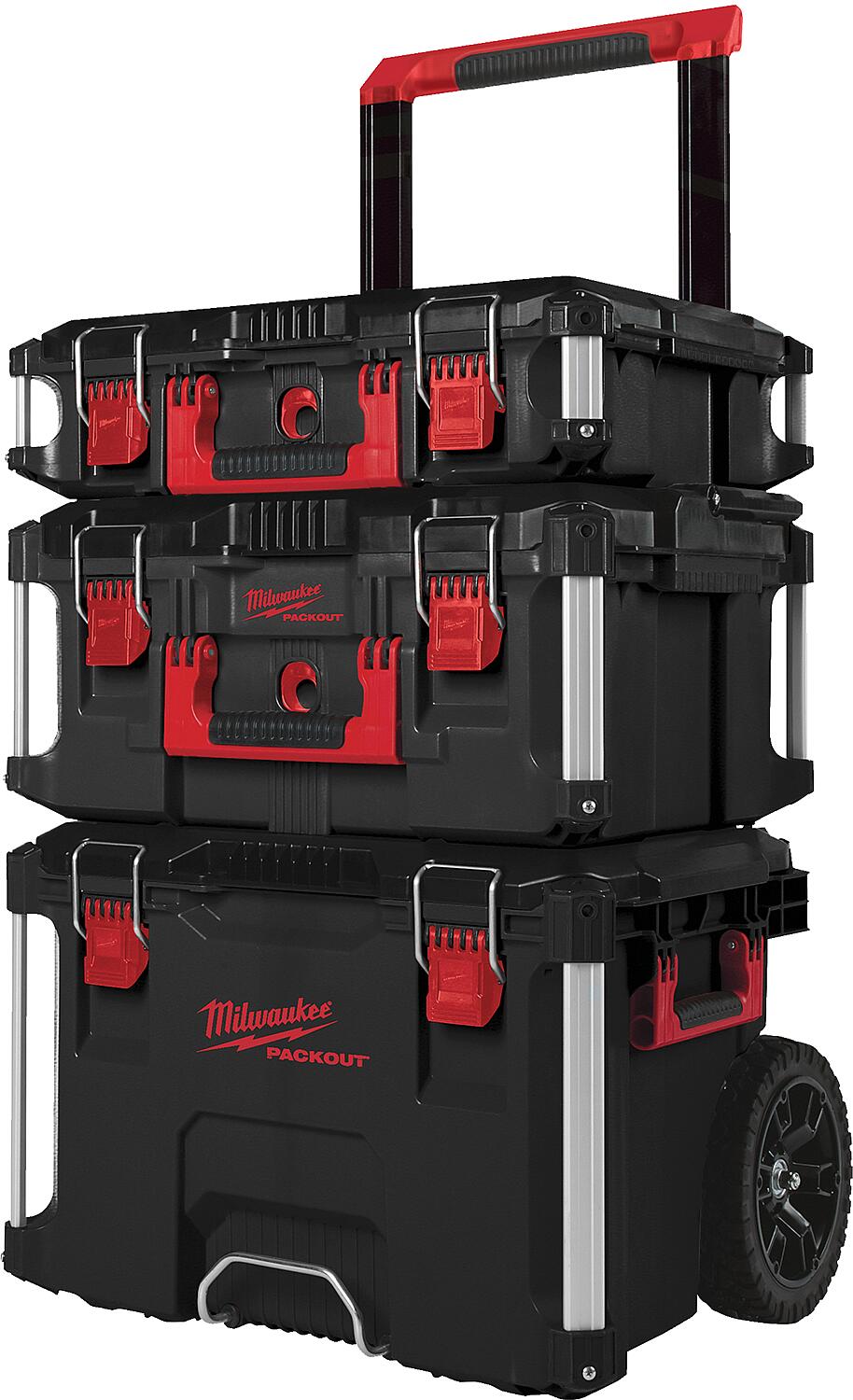 Ensemble de 3 étuis de transport Milwaukee PACKOUT
