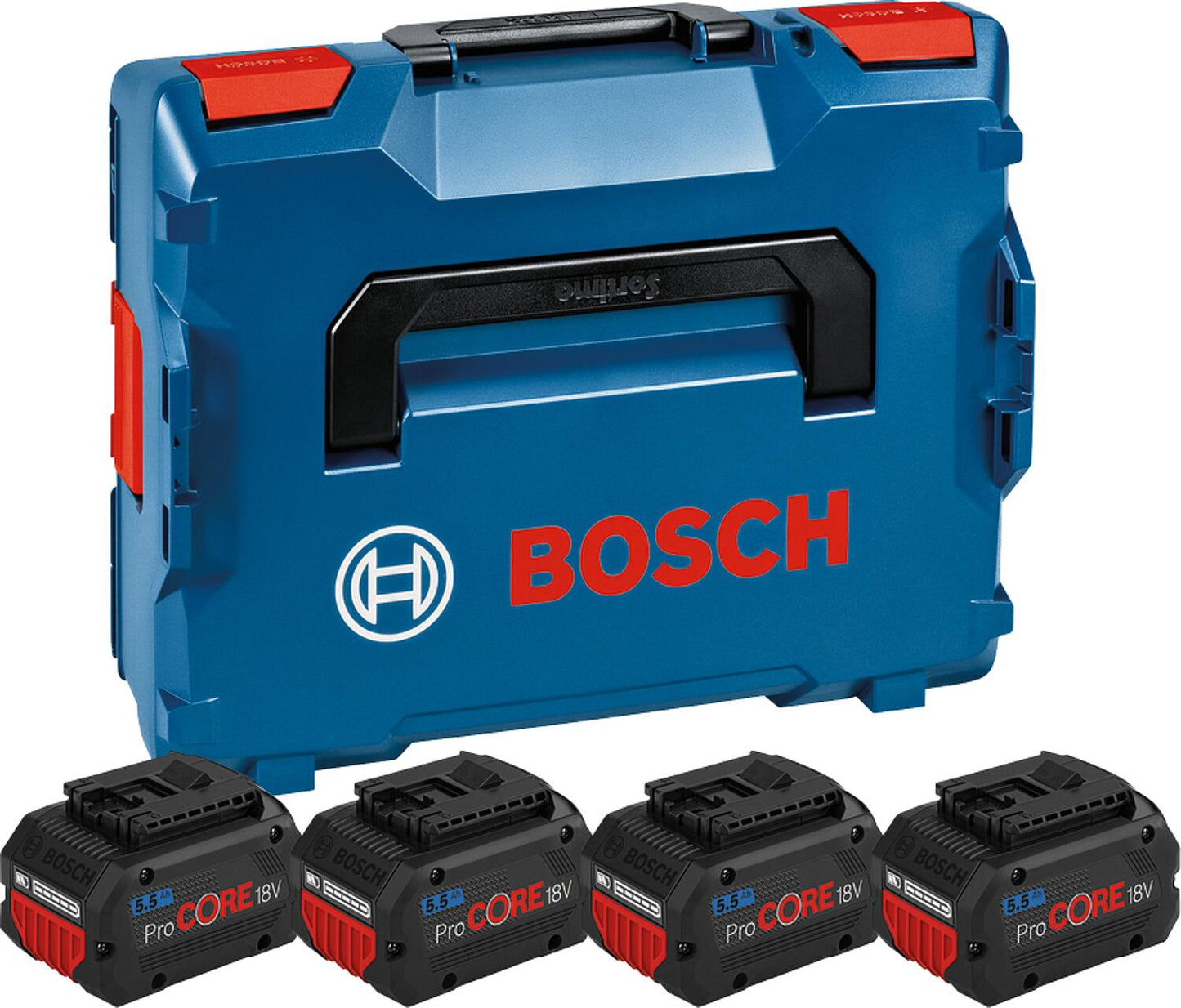 Akku-Set BOSCH 18V mit 4x 5,5 Ah ProCORE Akkus und Transportkoffer
