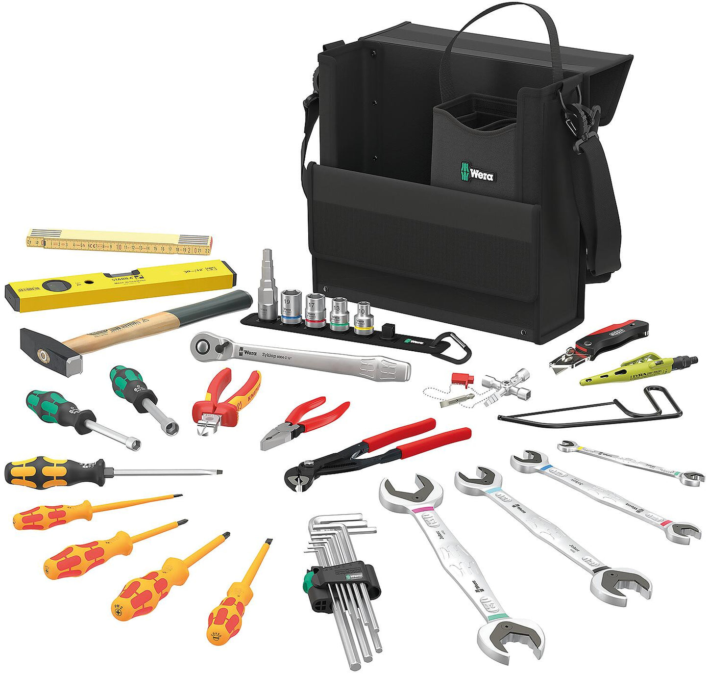 WERA SHK 1 tool set for plumbing, heating and air conditioning, 36 pieces, in 2go tool container