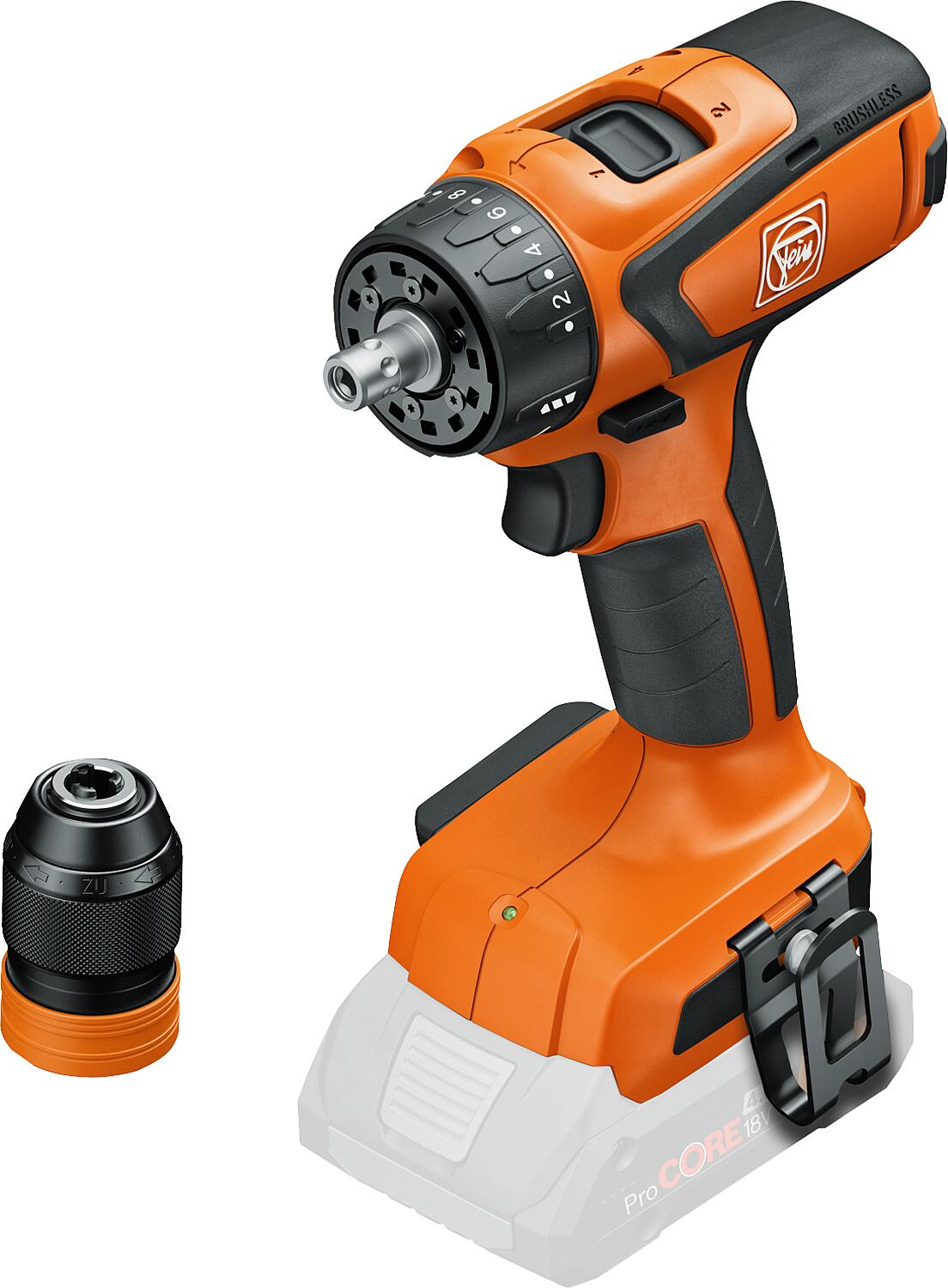 Fein ASCM 18 QSW AS cordless drill/driver, 18 V, without battery and charger, with carrying case
