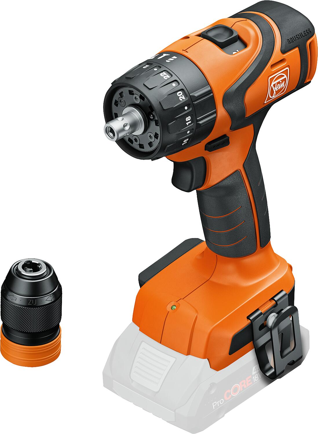 Fein ASB 18 Q AS cordless impact drill/driver, 18 V, without battery and charger, with carrying case