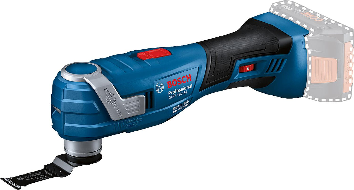 Outil multifonction sans fil Bosch GOP 18V-34, 18 V, sans batterie ni chargeur