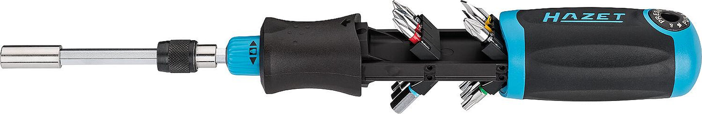HAZET magazine bit holder with ratchet function 1/4" 13-piece