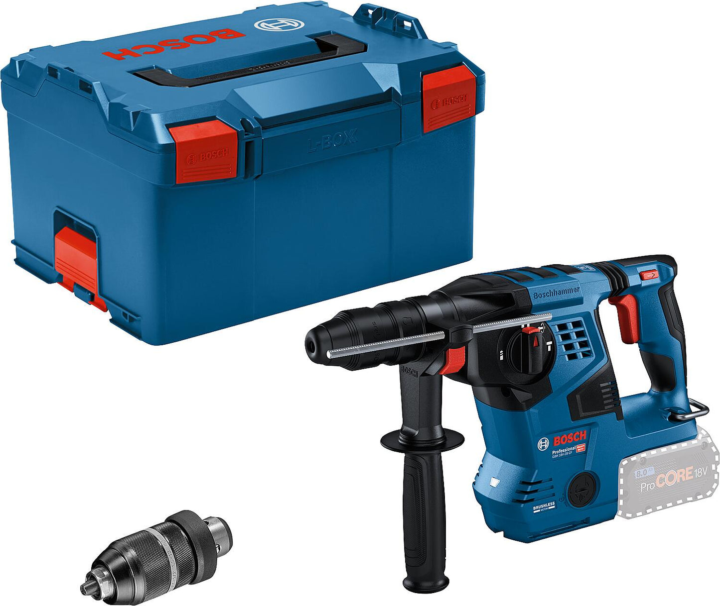 BOSCH 18V GBH 18V-28 CF cordless rotary hammer with SDS-Plus chuck, without batteries and charger