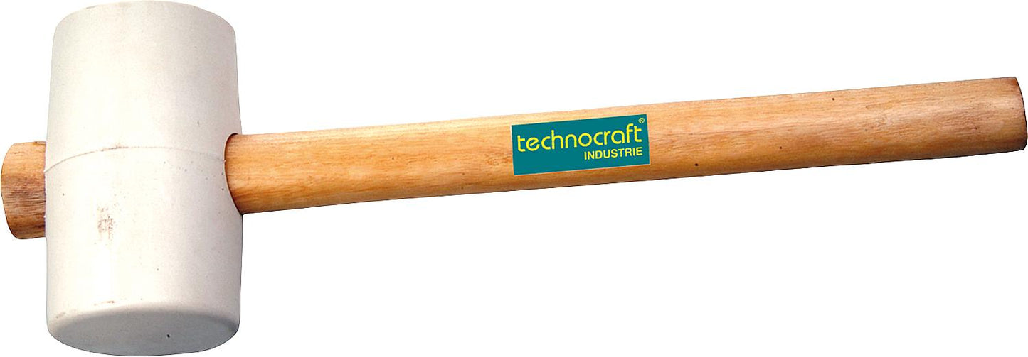 Maillet professionnel en caoutchouc 64 mm, Haromac taille 2, tête blanche