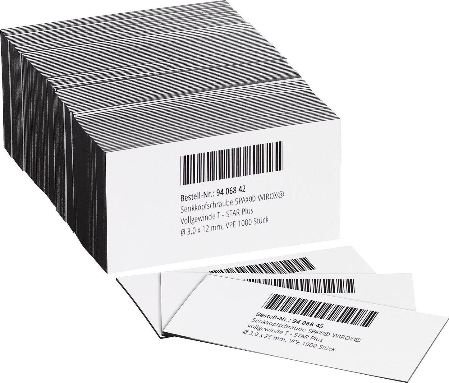 Magnetic foil cut to size, white 105x57x0.9mm semi-anisotropic, pack of 100 in a poly bag