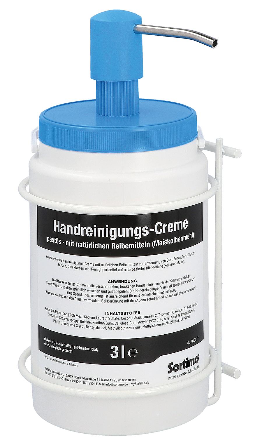 Sortimo hand cleaning cream 3L, white, dimensions 230x280x175mm