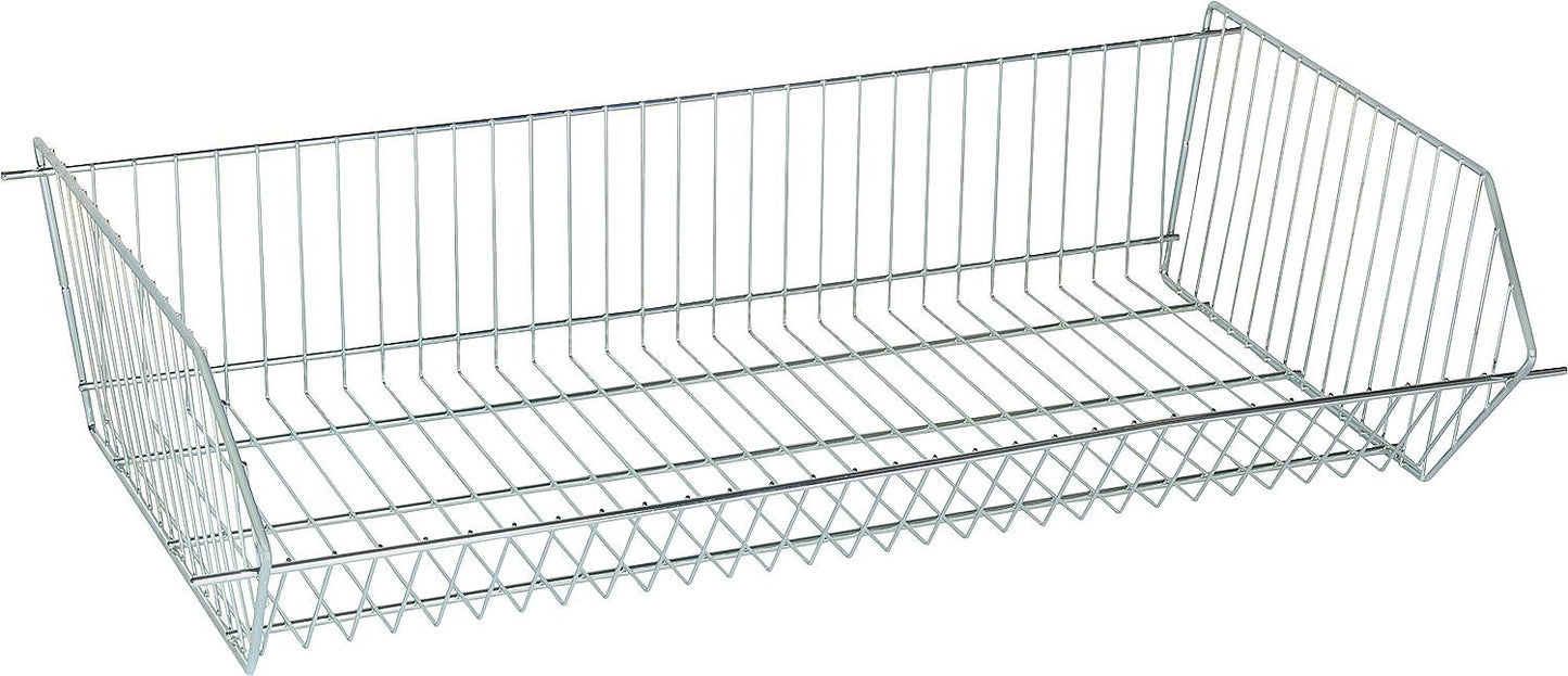 BERT wire basket made of galvanized wire for basket shelf unit W x D 1005 x 500 mm incl. shelf support