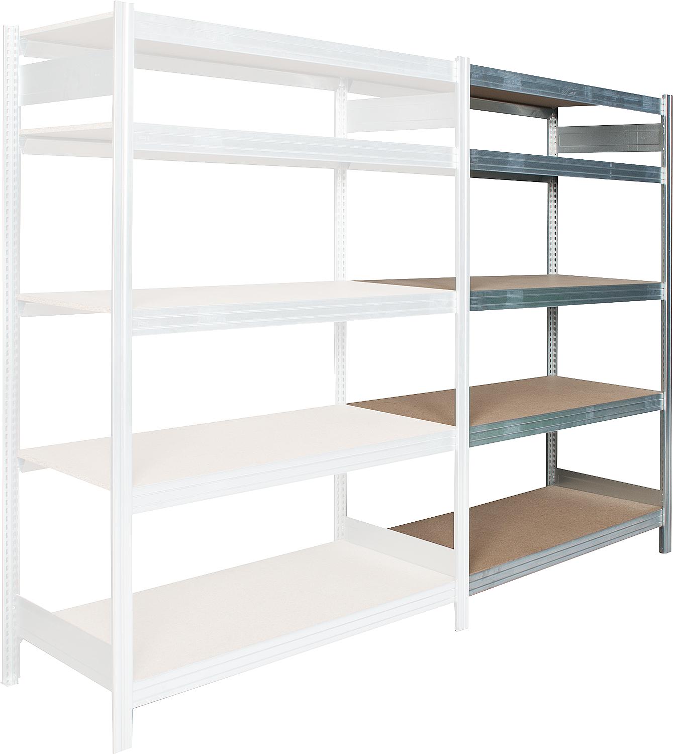 BERT add-on shelving unit with 6 wooden shelves, bay load 2000 kg, dimensions (H x W x D): 2500 x 875 x 600 mm