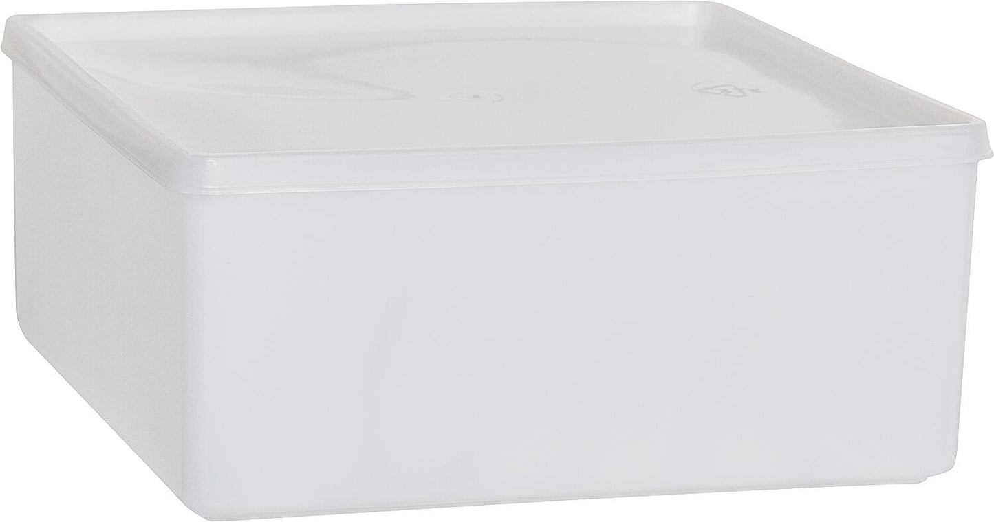 Can with snap-on lid, 500 ml, square, natural, 103x103x64 mm