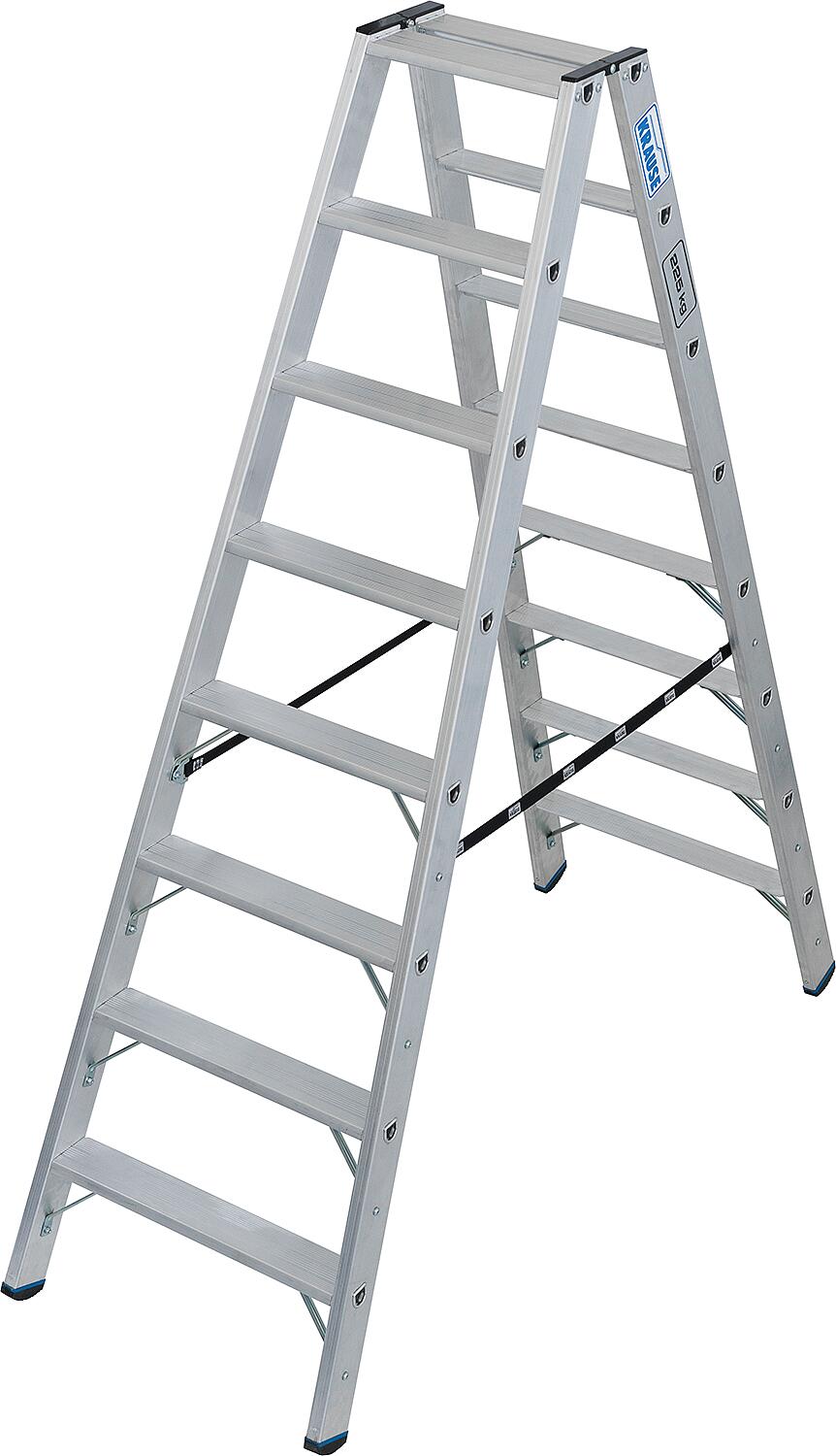 Heavy-duty double step ladder, 2x3 steps, 225 kg
