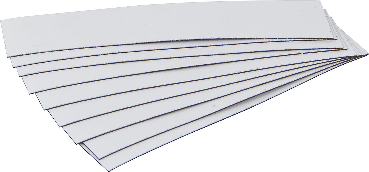 Magnetic labels 100 x 20 x 0.6 mm, white, pack of 100