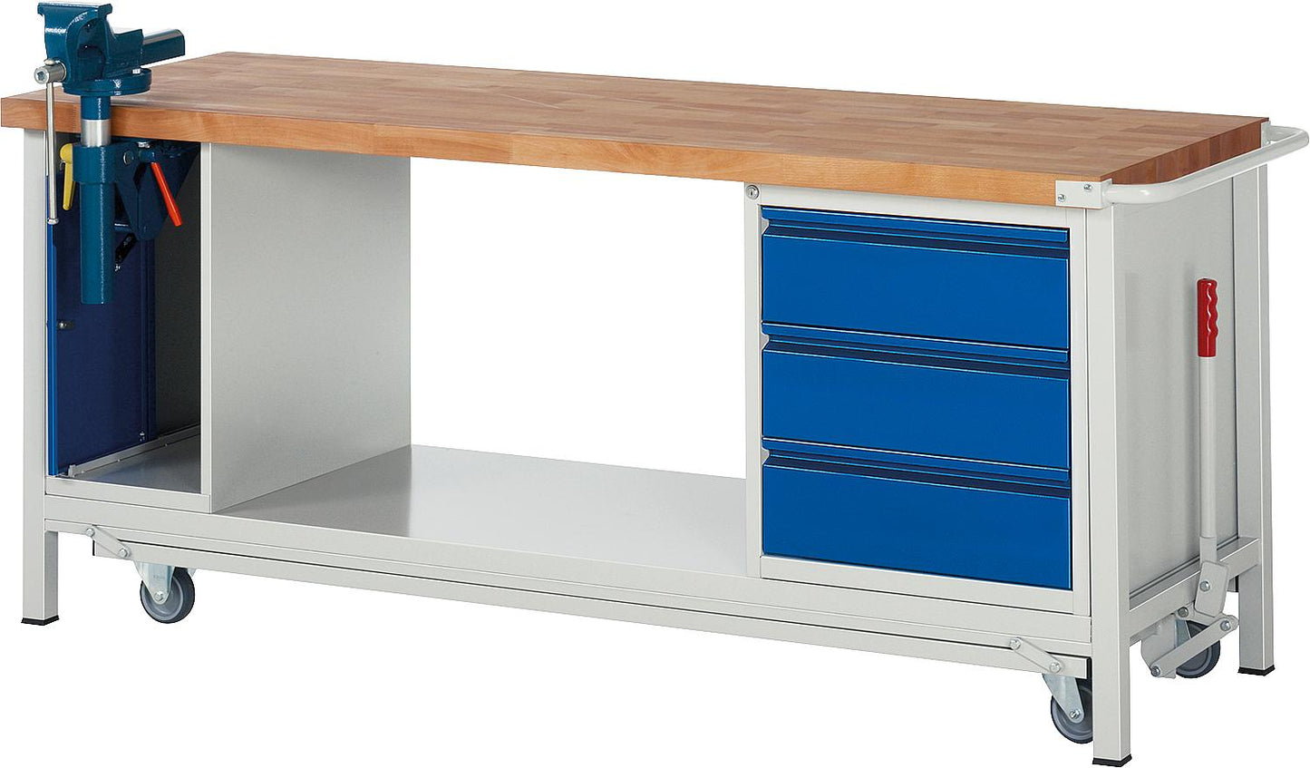 Établi à châssis abaissable RAU 8183 Série Basic-8 1000 x 880 x 700 mm