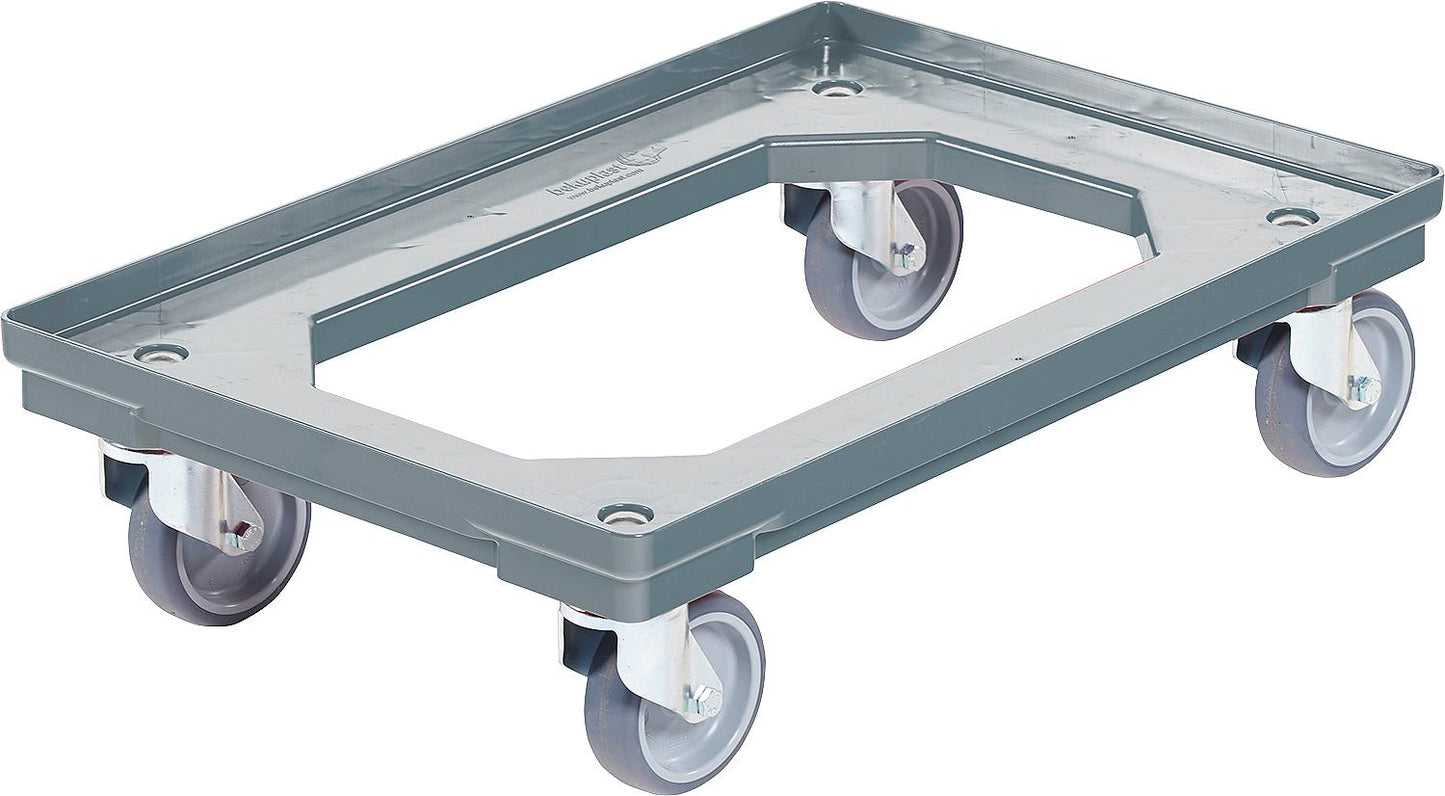 Chariot de transport pour conteneurs, noir, 600 x 400 mm