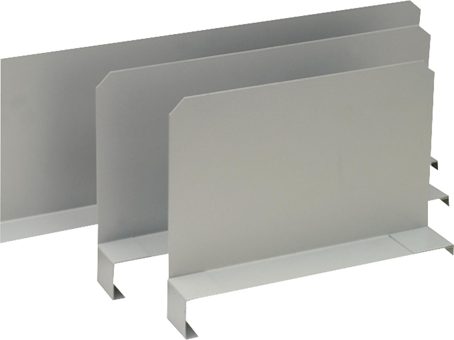 BERT shelf divider for wooden shelves, 400 mm freely adjustable, 200 mm high, made of sheet steel