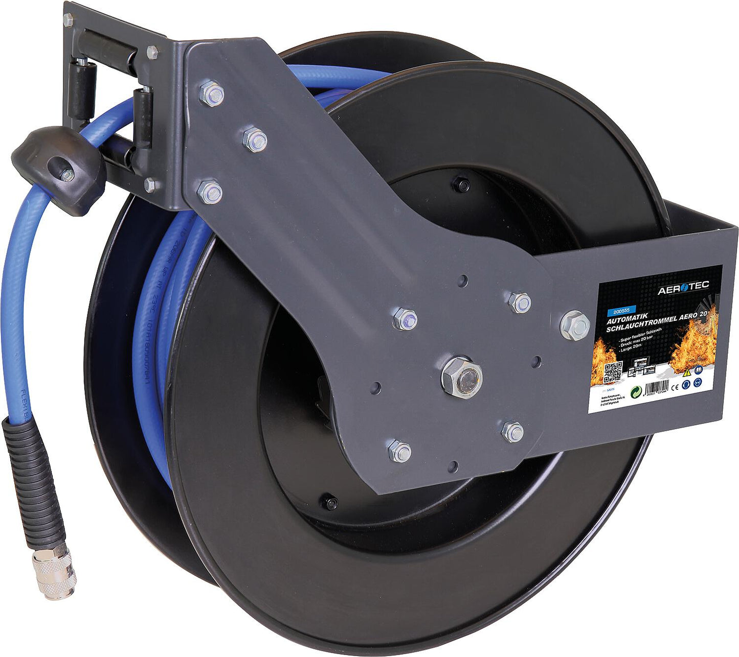 Enrouleur de tuyau d'air comprimé, 16 mètres