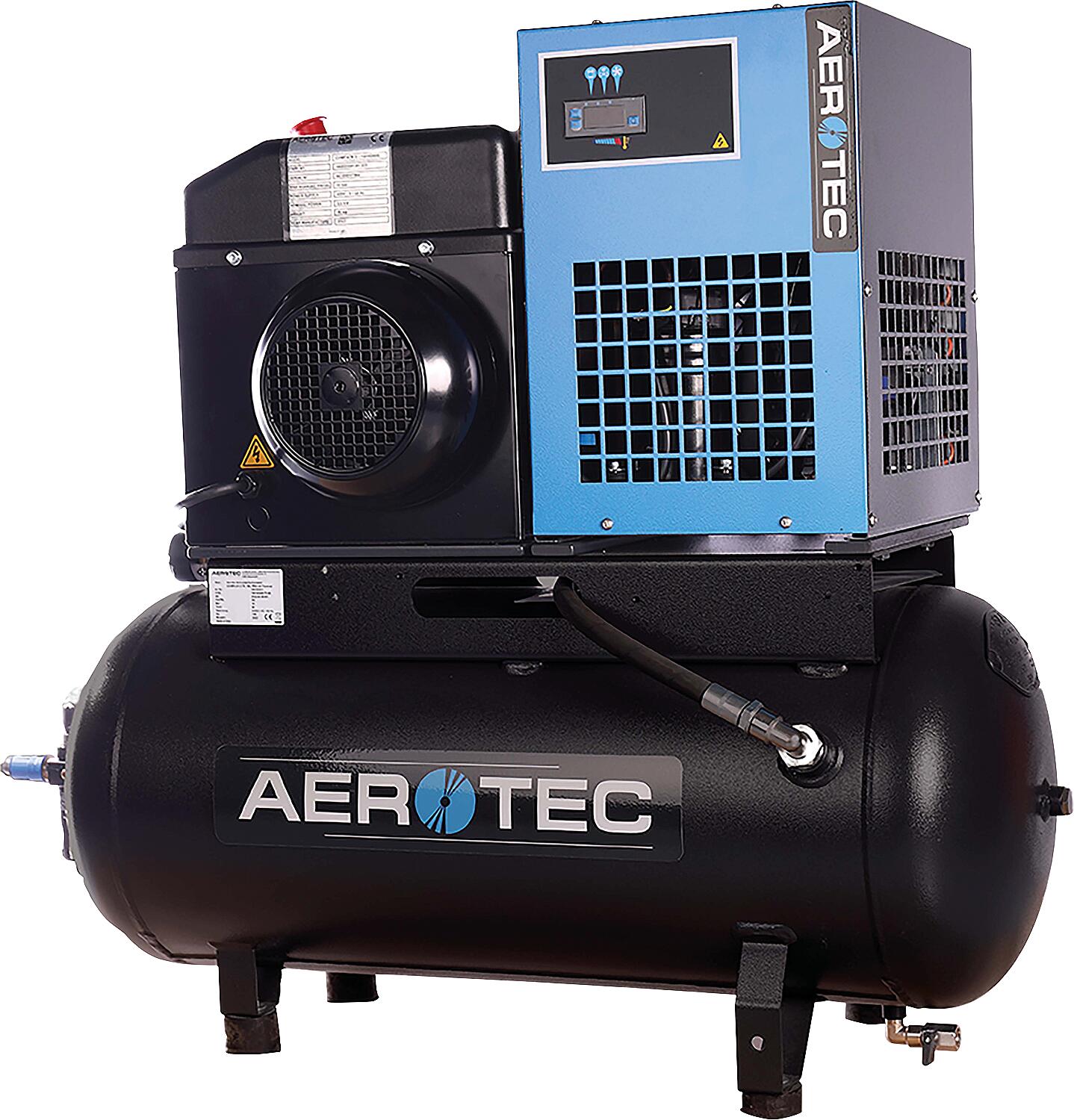 Compresseur à vis Aerotec COMPACK 2TR - 90L PRO avec déshydrateur (R134A) et réservoir de 90 litres