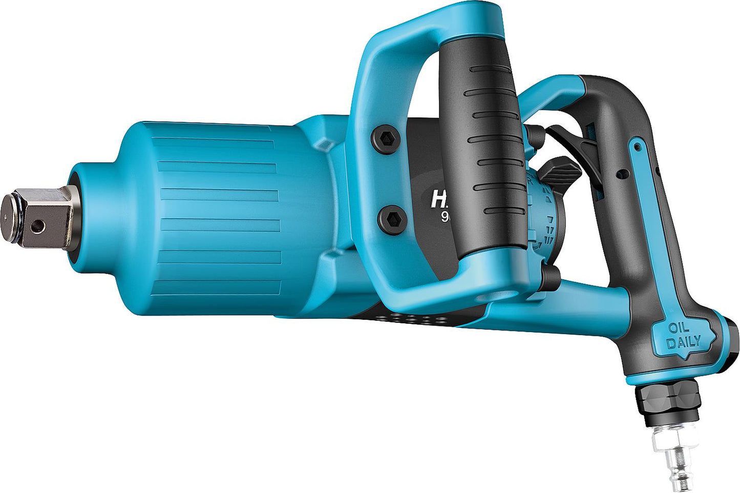 HAZET 1" pneumatic impact wrench with 3400 Nm loosening torque incl. NW 10