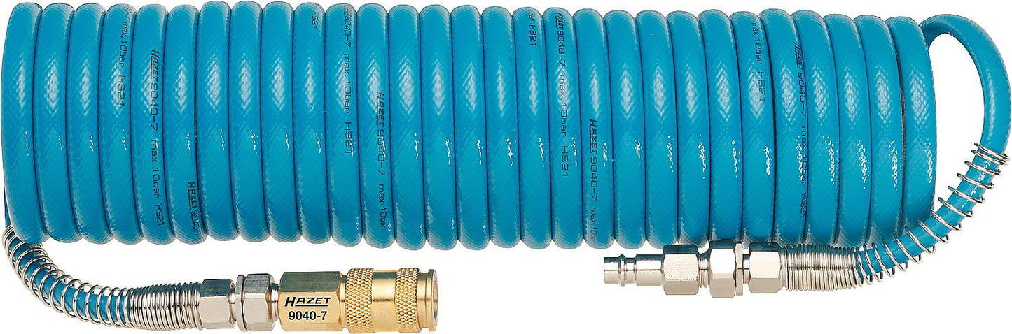 HAZET spiral hose 1/4" female thread x DN 7.2, L: 7.62m with swivel joint