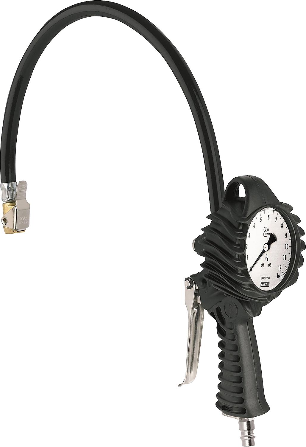 Tire inflator - compressed air with 75cm hose, calibrated