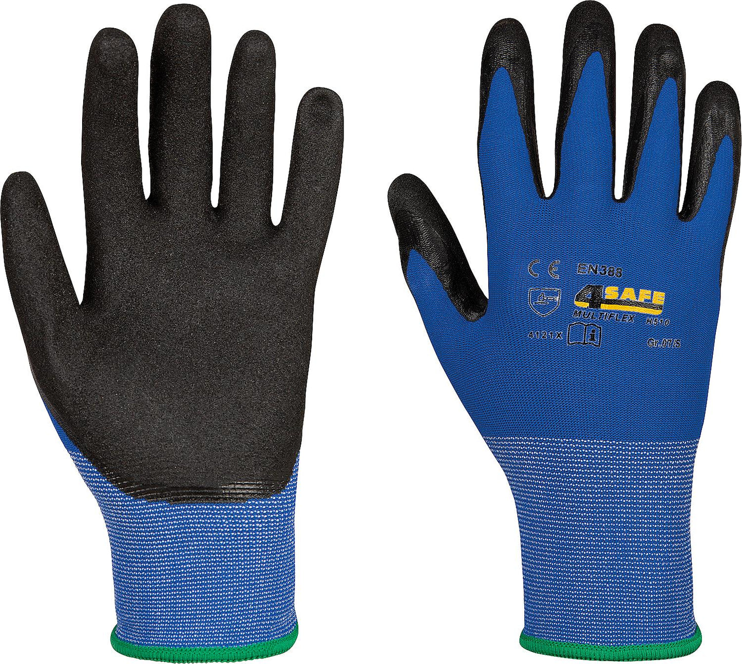 Multiflex assembly gloves with nitrile coating, size S (pair)