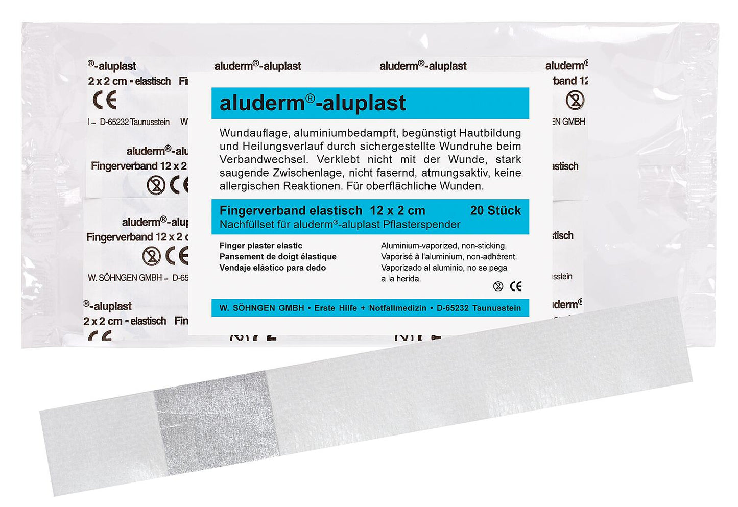 aluderm-aluplast Fingerverband 12x2 cm elastisch,VPE=20 Stück