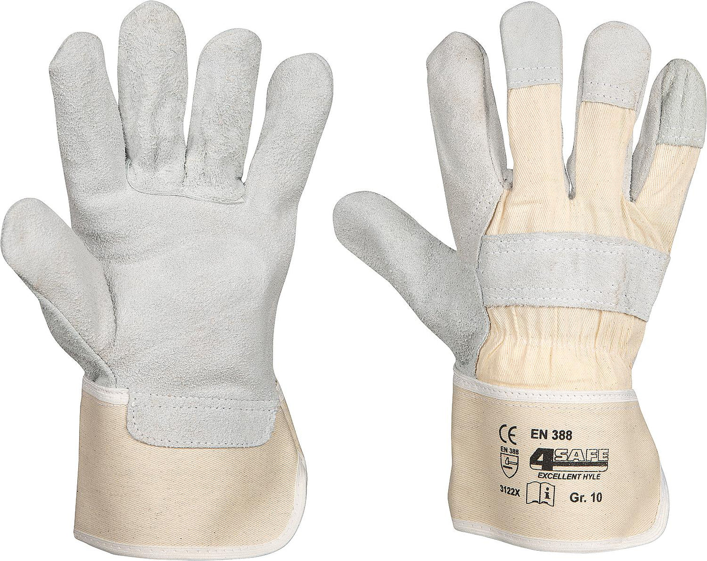 Gant de travail HYLE, cuir de vachette fendu
