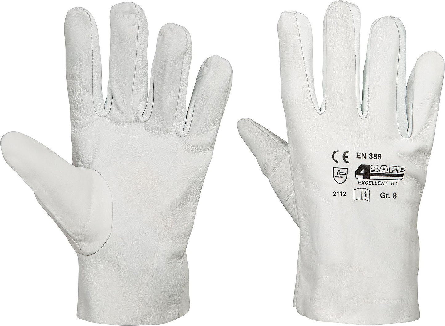 Nappa leather work gloves, size M