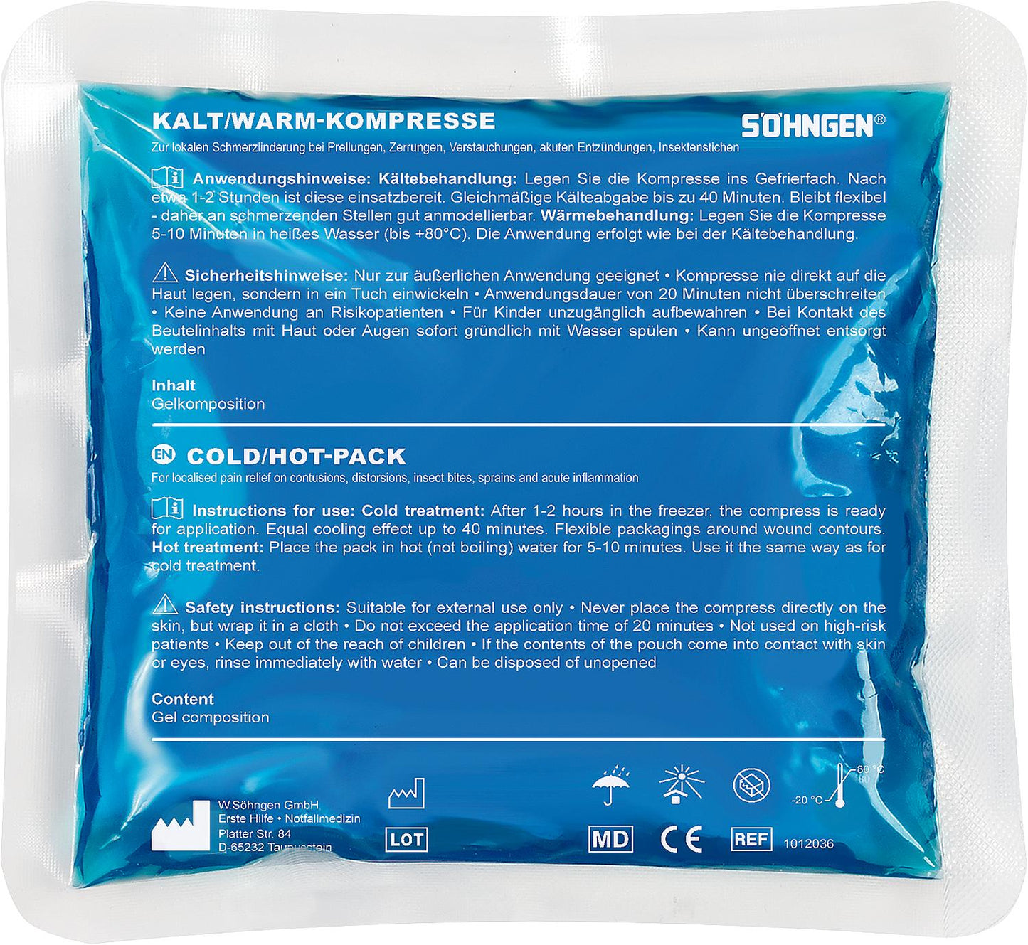 Petite compresse thermoréactive (chaud/froid), 8 x 13 cm