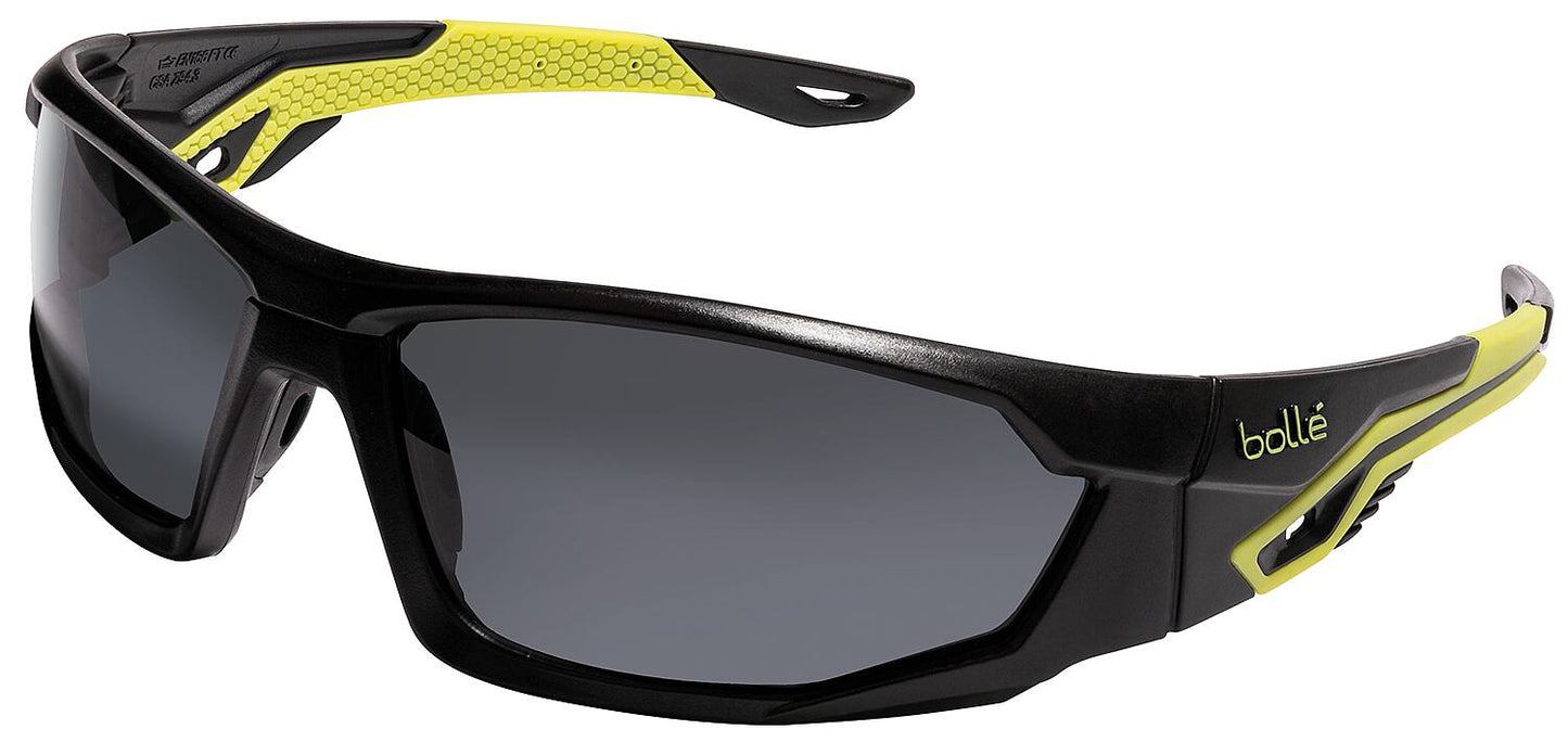 Lunettes de sécurité UV MERCURO, jaunes et noires - verres fumés MERPSF