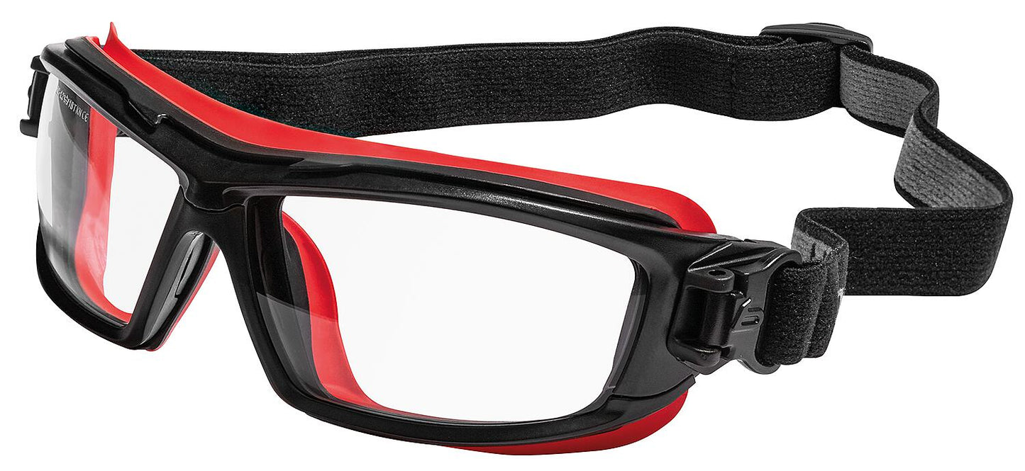 Lunettes de sécurité ULTIM8 avec bandeau, noir/rouge, ULTIPSI
