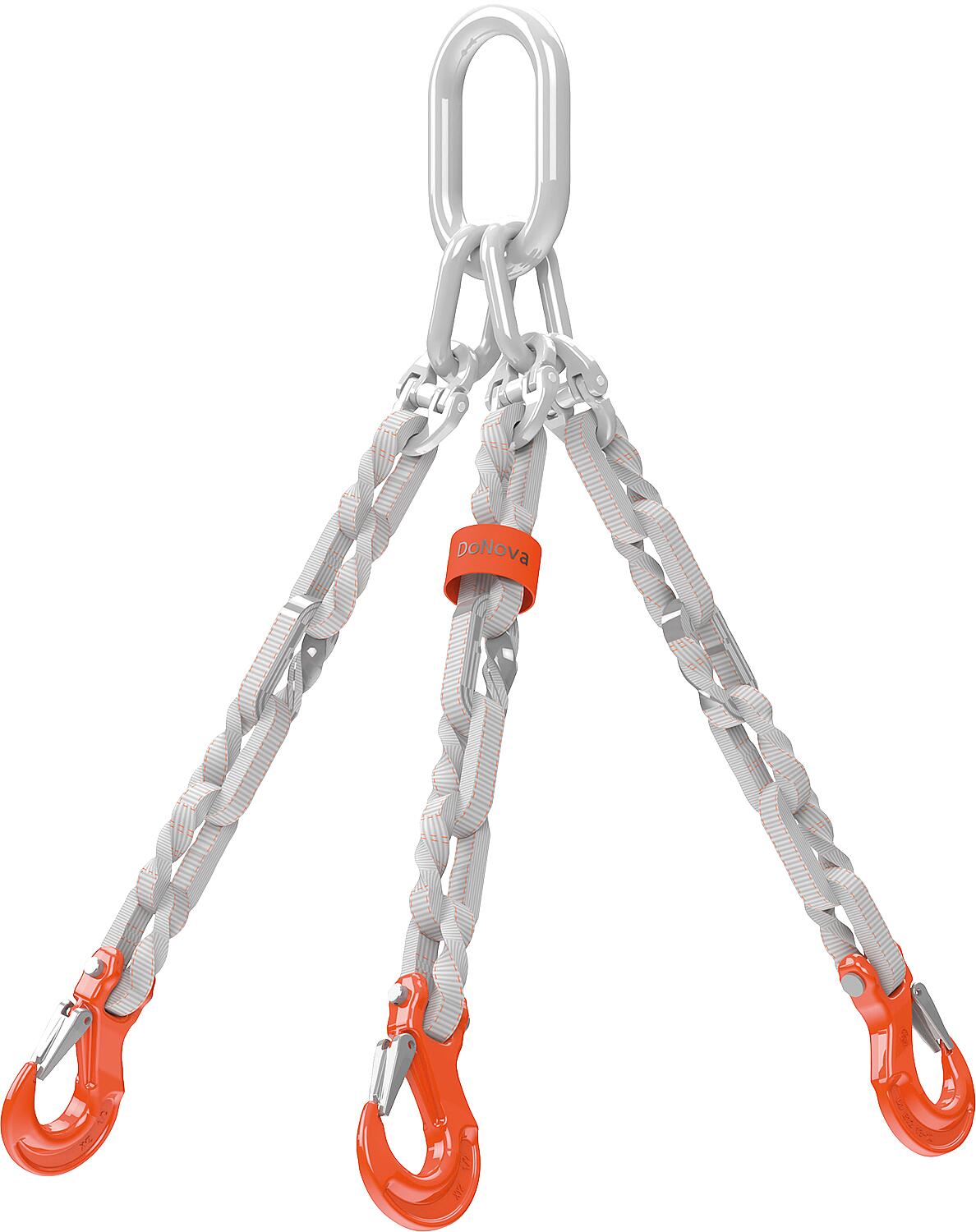 Textile lifting chain, 3-strand, 10500 kg, length 2 m