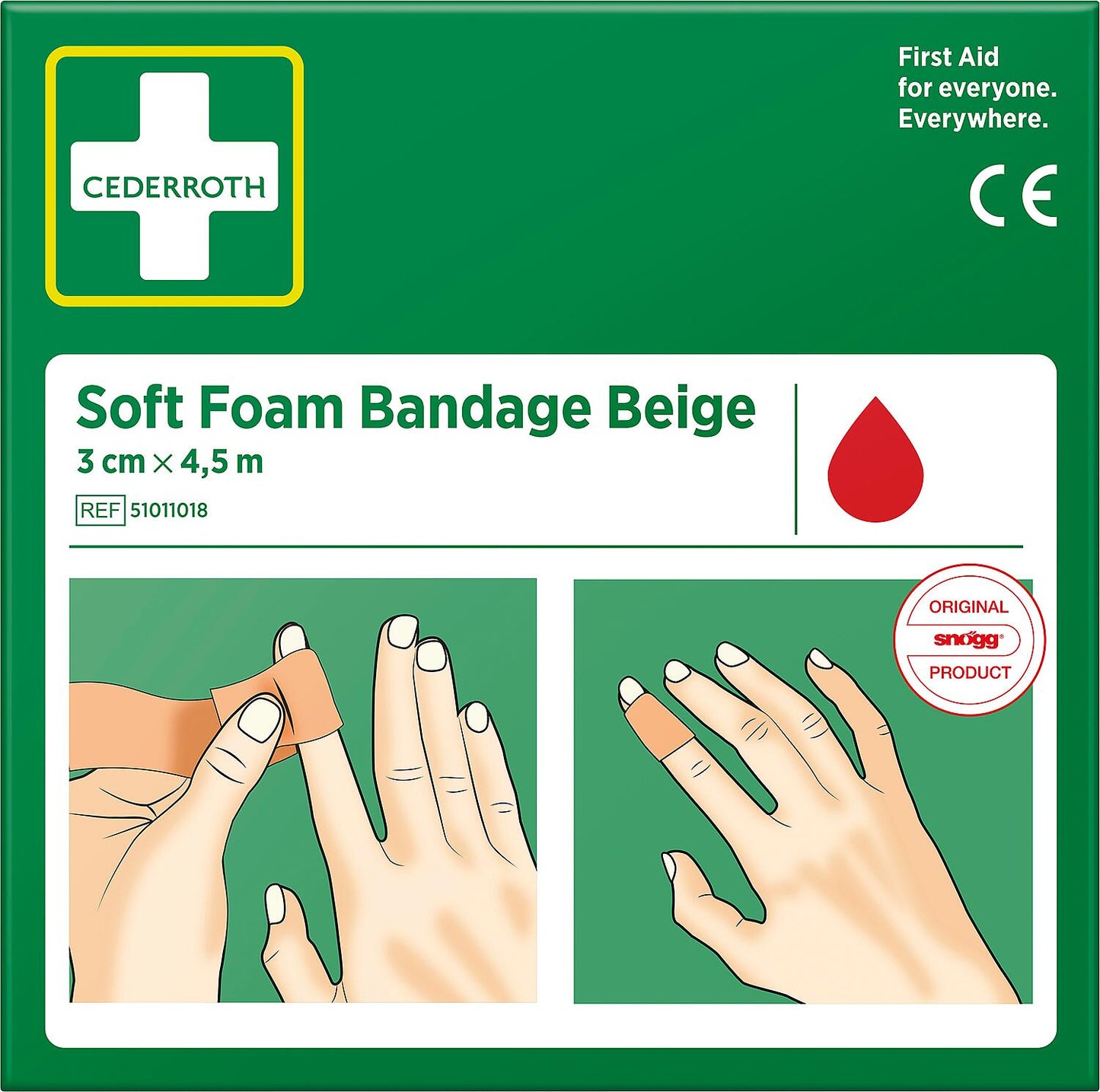 Wund-Schnell/Schaumverband Cederroth,beige,4500x60mm