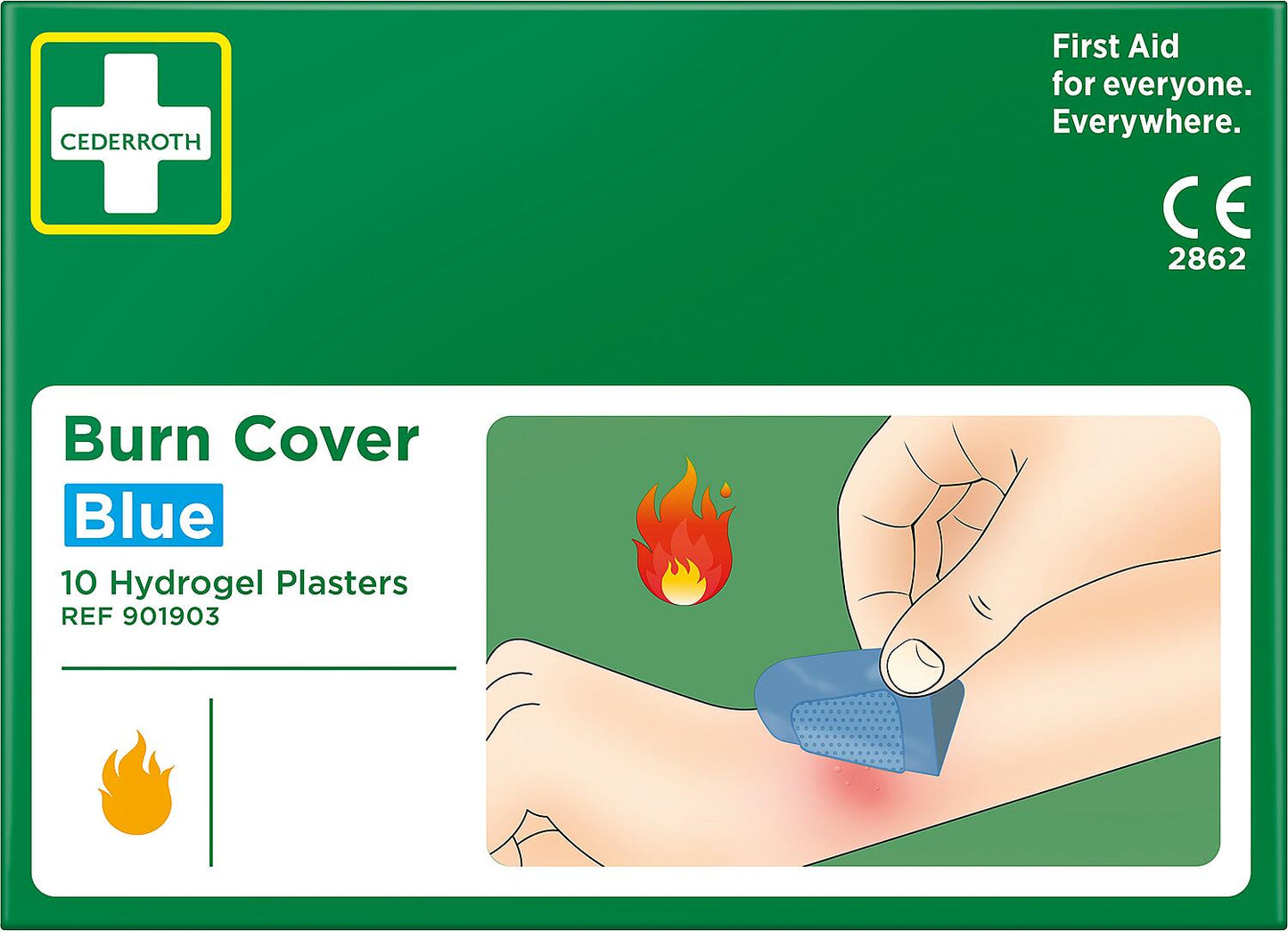 Cederroth burn plasters, 74x45 mm, pack of 10