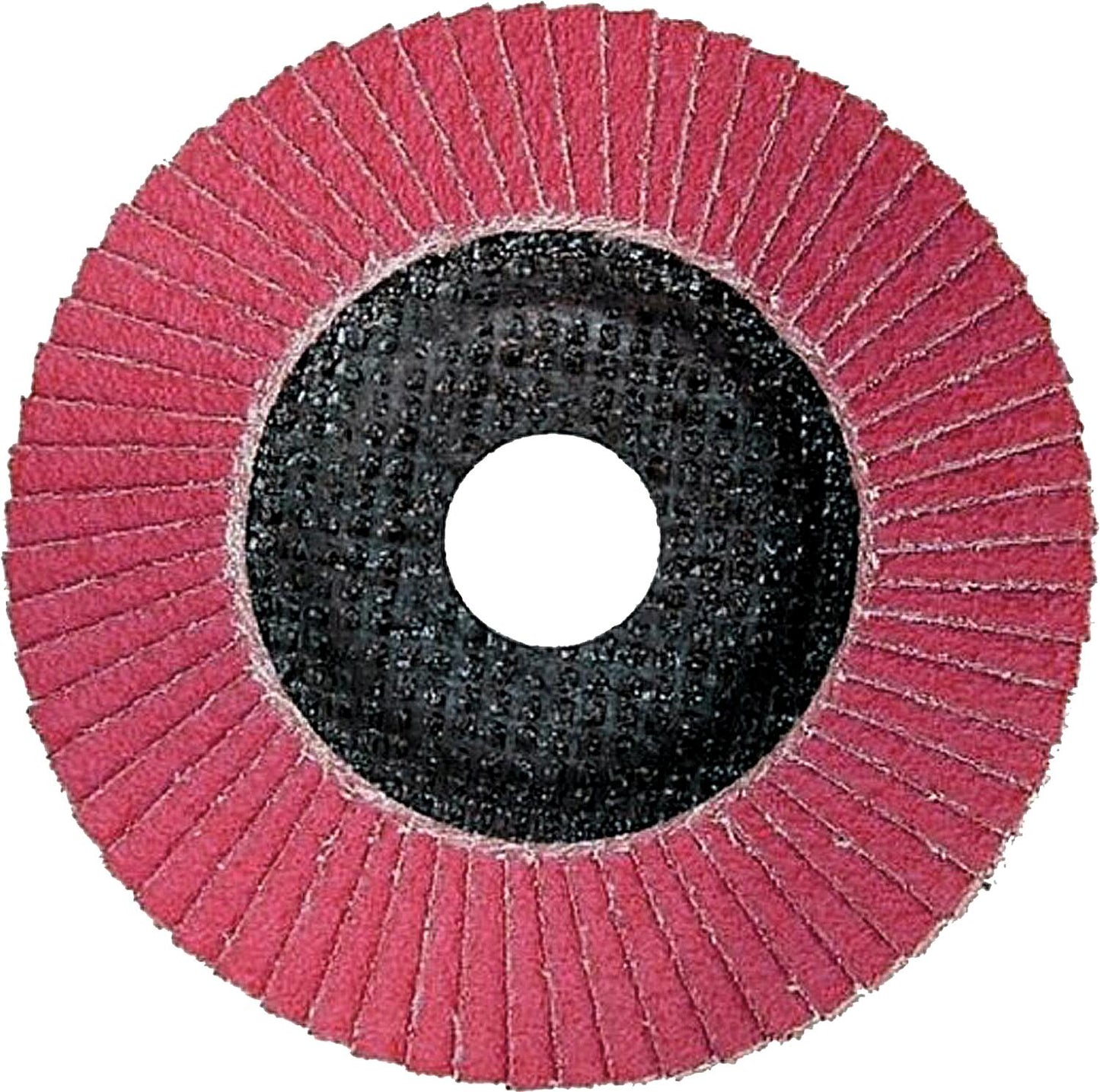 Lamellenschleifteller INOX Spezialkorund 302, gekröpft, für Edelstahl