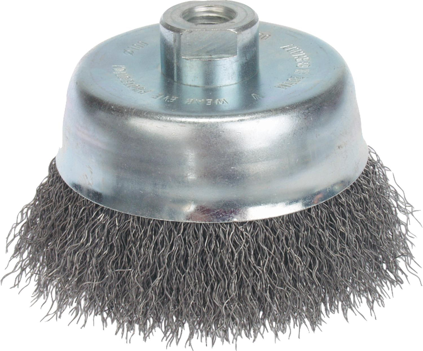 Brosse à godet, fil d'acier ondulé, 0,35 mm, 60 mm x M 14 x 2,0