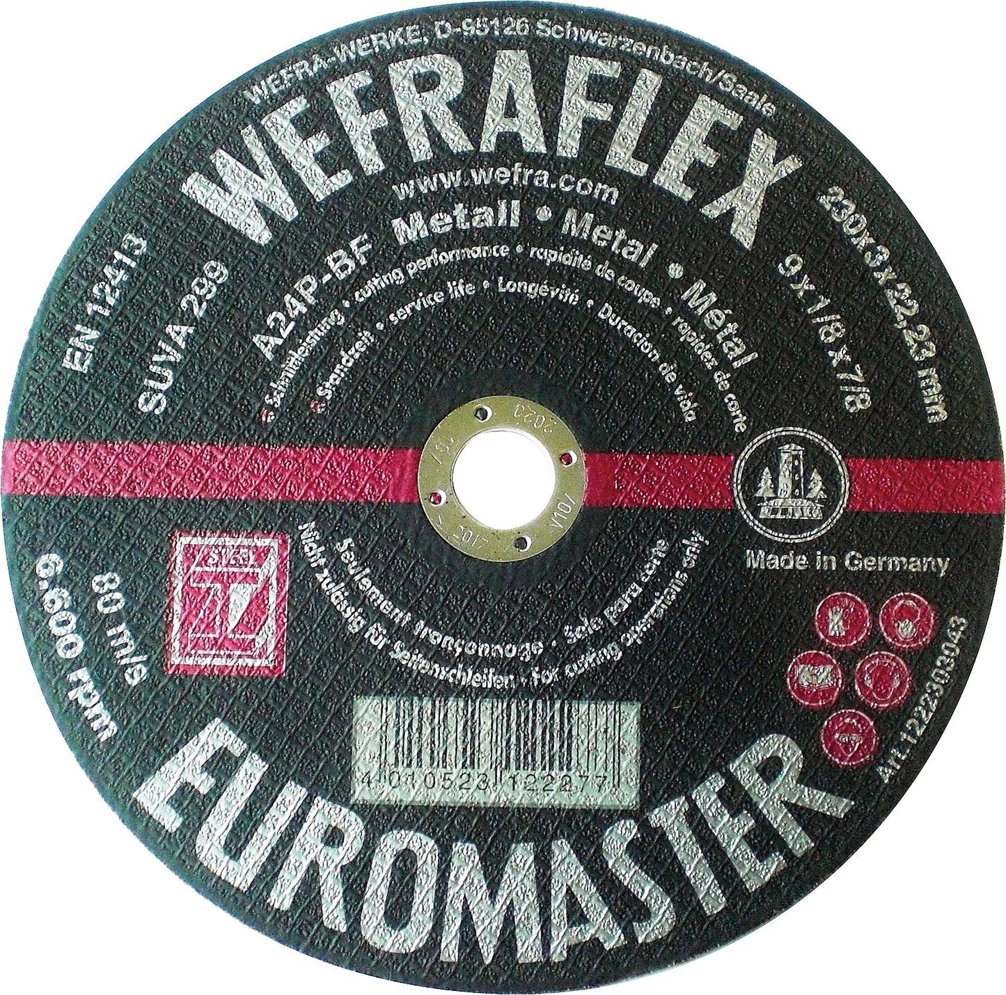 Disque à tronçonner droit Euromaster pour métal 125 x 3 x 22 mm