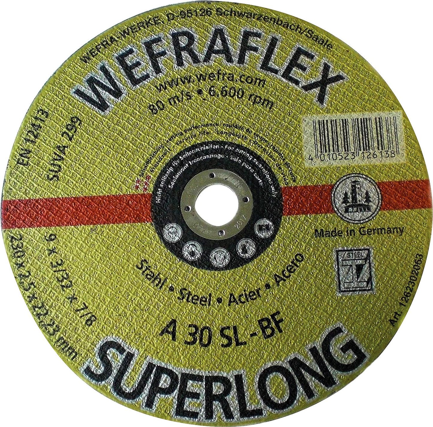 Disque à tronçonner droit extra-long pour acier 125 x 2,5 x 22 mm